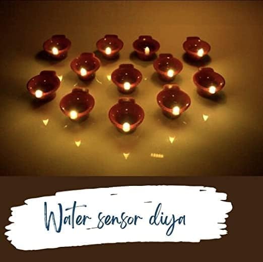 Plastic LED Water Sensor Diya with Water Sensing Technology