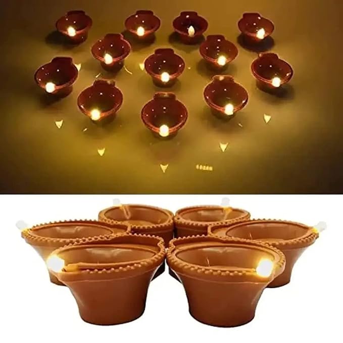 Plastic LED Water Sensor Diya with Water Sensing Technology