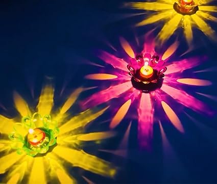 Craft Vatika Diyas for Diwali Decoration 3D Floating (set of 12)
