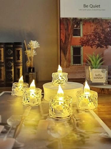 Flameless and Smokeless Decorative Candles Transparent Acrylic