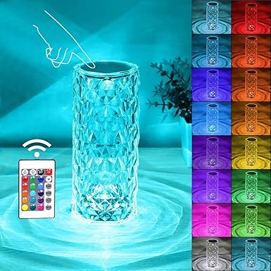 Flanxus Lamp for Bedroom - Transparent LED Night Lights USB Remote & Touch Control Night Lamp