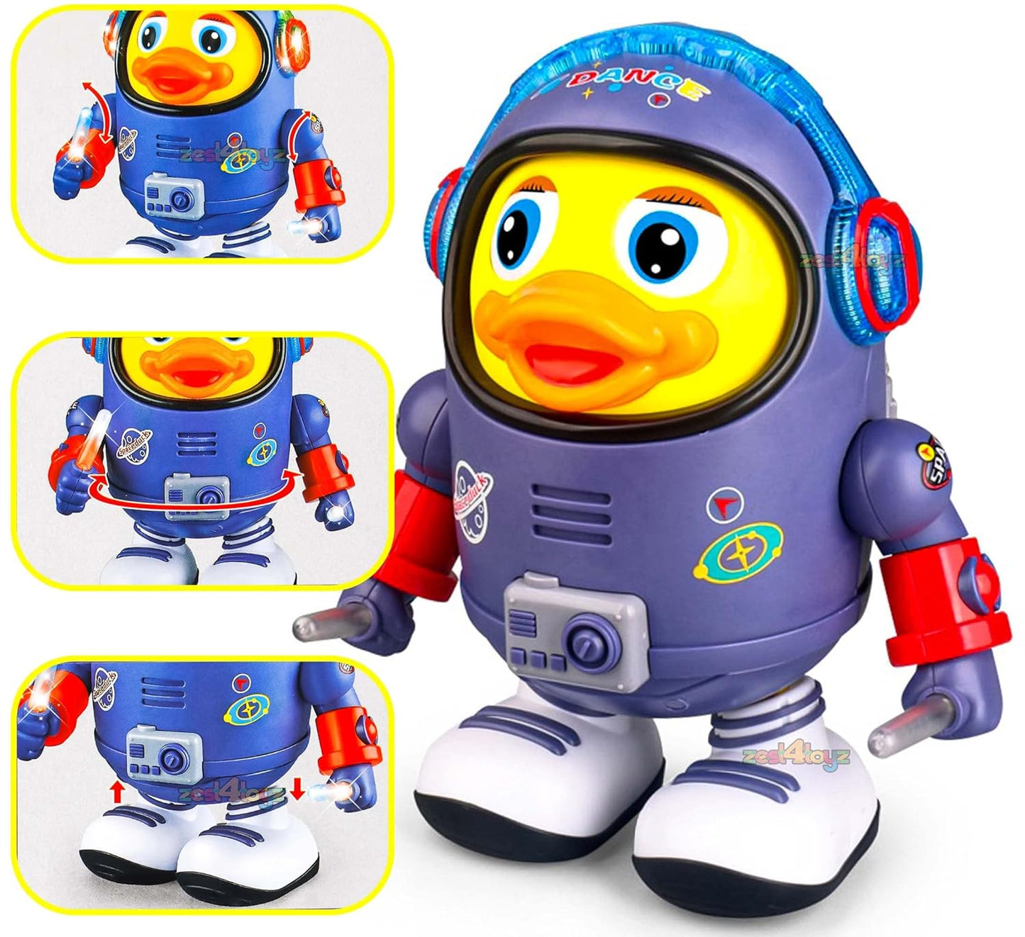 Kids Musical Duck Toy with Light Effects and Automatic Dancing Action