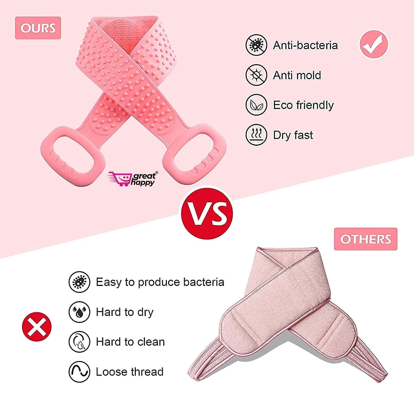 Silicone Body Scrubber – Buy 1 Get 1 Free