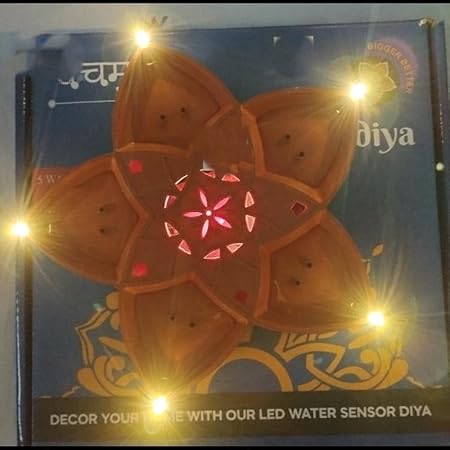 Eco-Friendly Water Sensor Panchmukhi LED Diya No Oil No Electricity