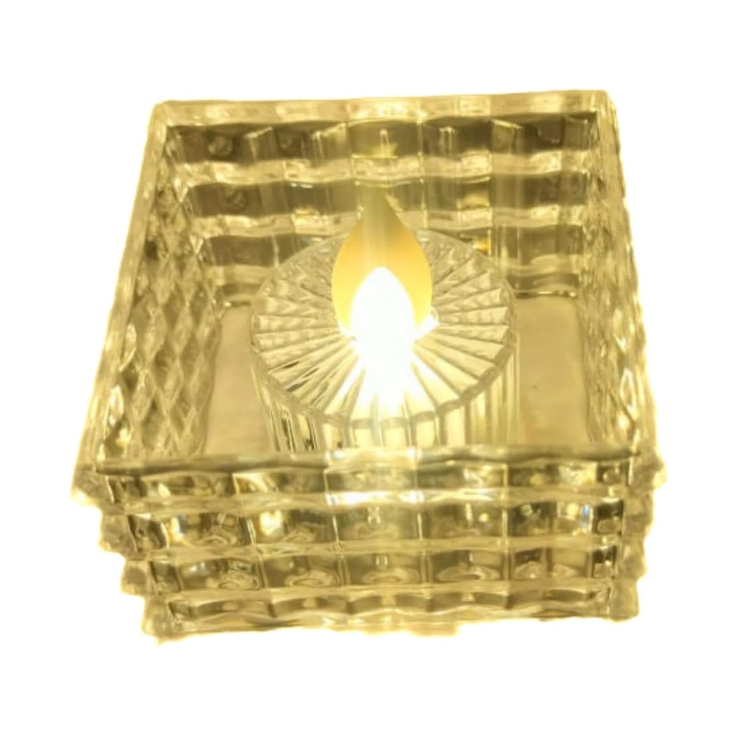 Stylish Cubical Battery-Powered LED Diyas for a Bright Diwali