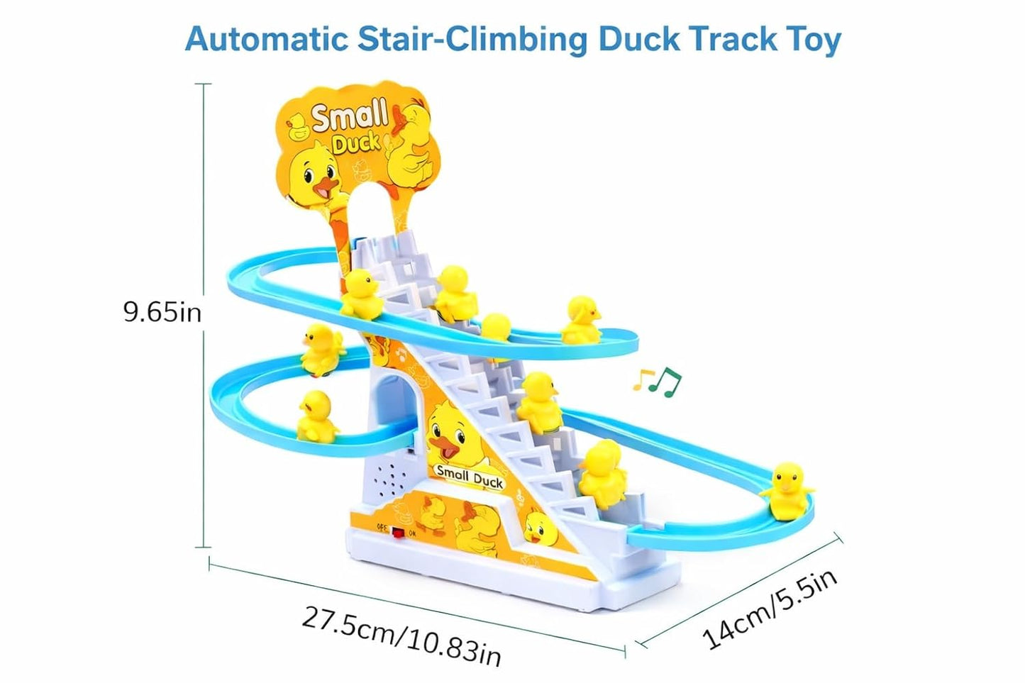 Musical Duck Roller Coaster Track Set – Flashing Lights Automatic Climbing Toy