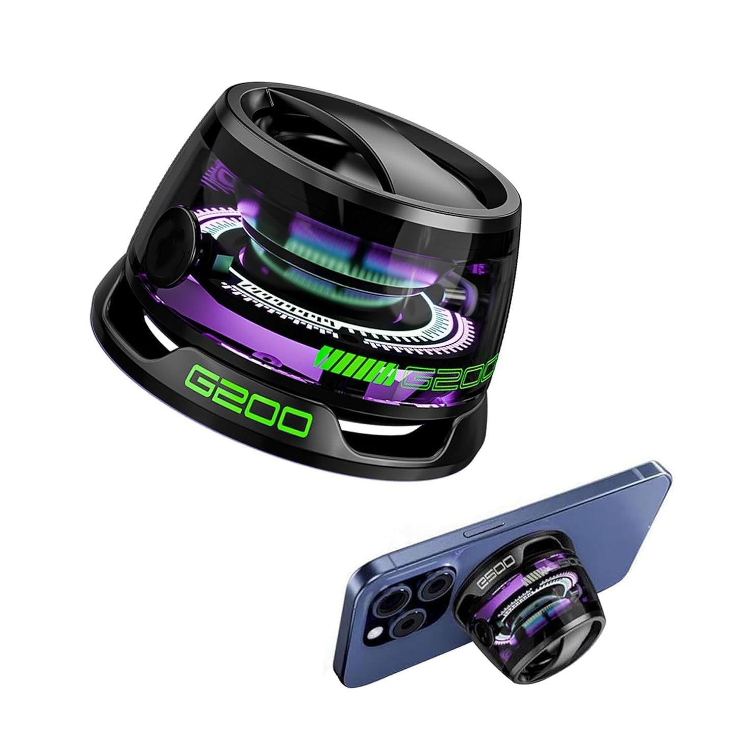 Magnetic Bluetooth Speaker – Mini Portable Wireless Speaker with RGB Lights, 3D Surround Sound, TWS Pairing, Waterproof Design & Phone Stand