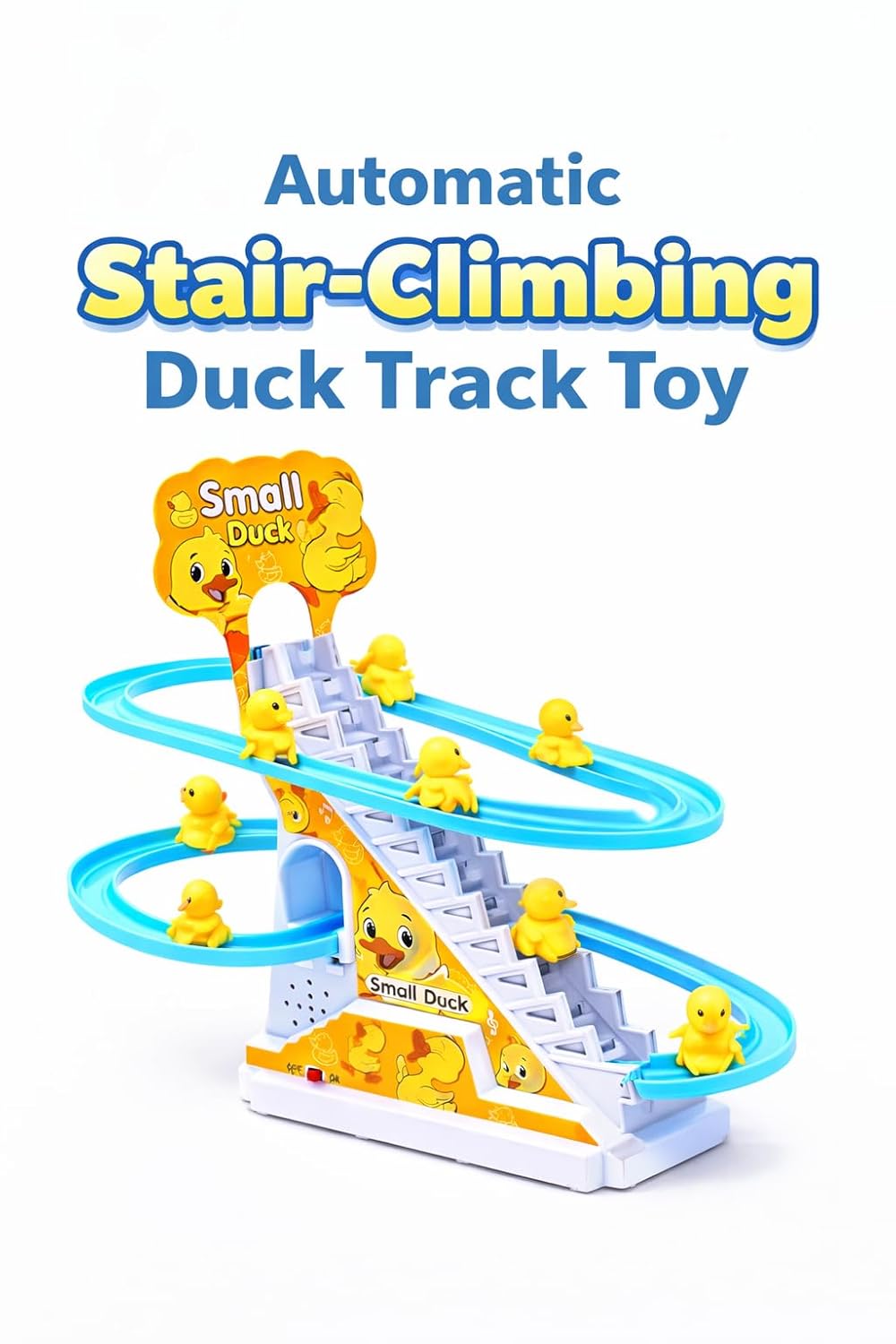 Musical Duck Roller Coaster Track Set – Flashing Lights Automatic Climbing Toy