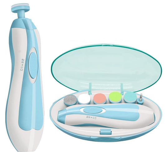 Electric Baby Nail Trimmer Kit with LED Light – Gentle & Safe Nail Cutter for Newborns, Babies and Kids (Multi-Colour)