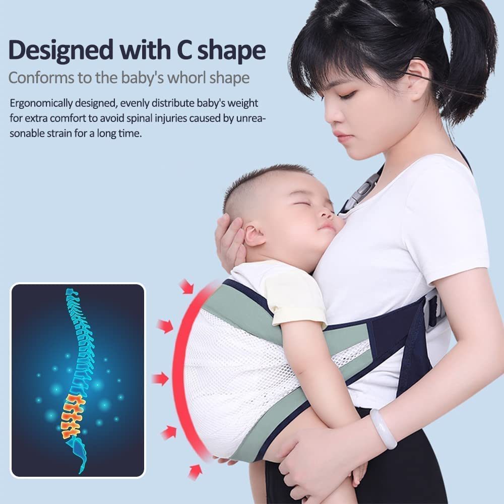 Baby Carrier for Newborn to Toddler – Ergonomic 3D Mesh Wrap, Adjustable & Breathable Sling (0–36 Months)