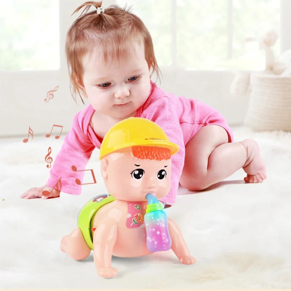 Interactive Musical Crawling Baby Toy with Flashing Lights & Fun Sounds for Infants and Kids