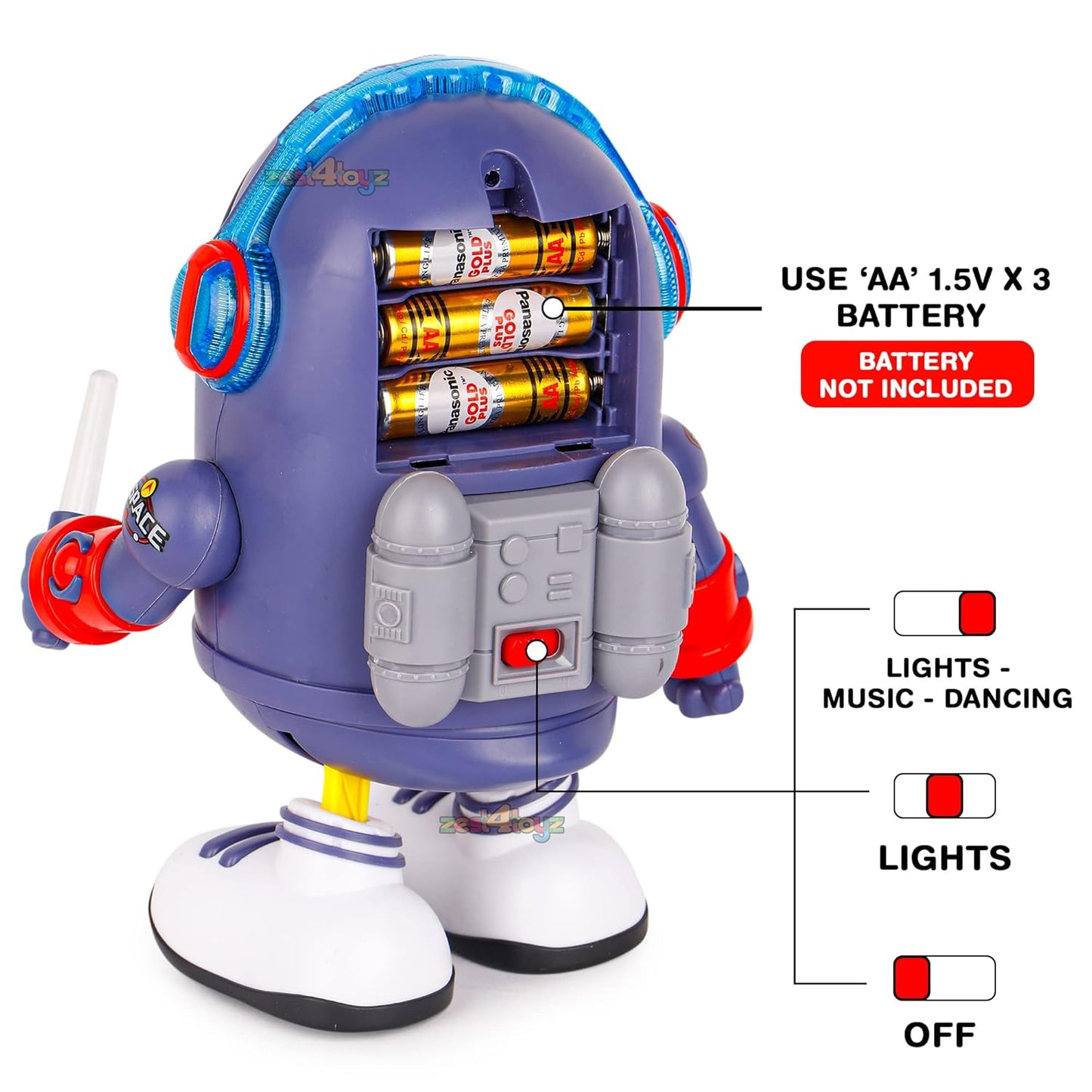 Kids Musical Duck Toy with Light Effects and Automatic Dancing Action