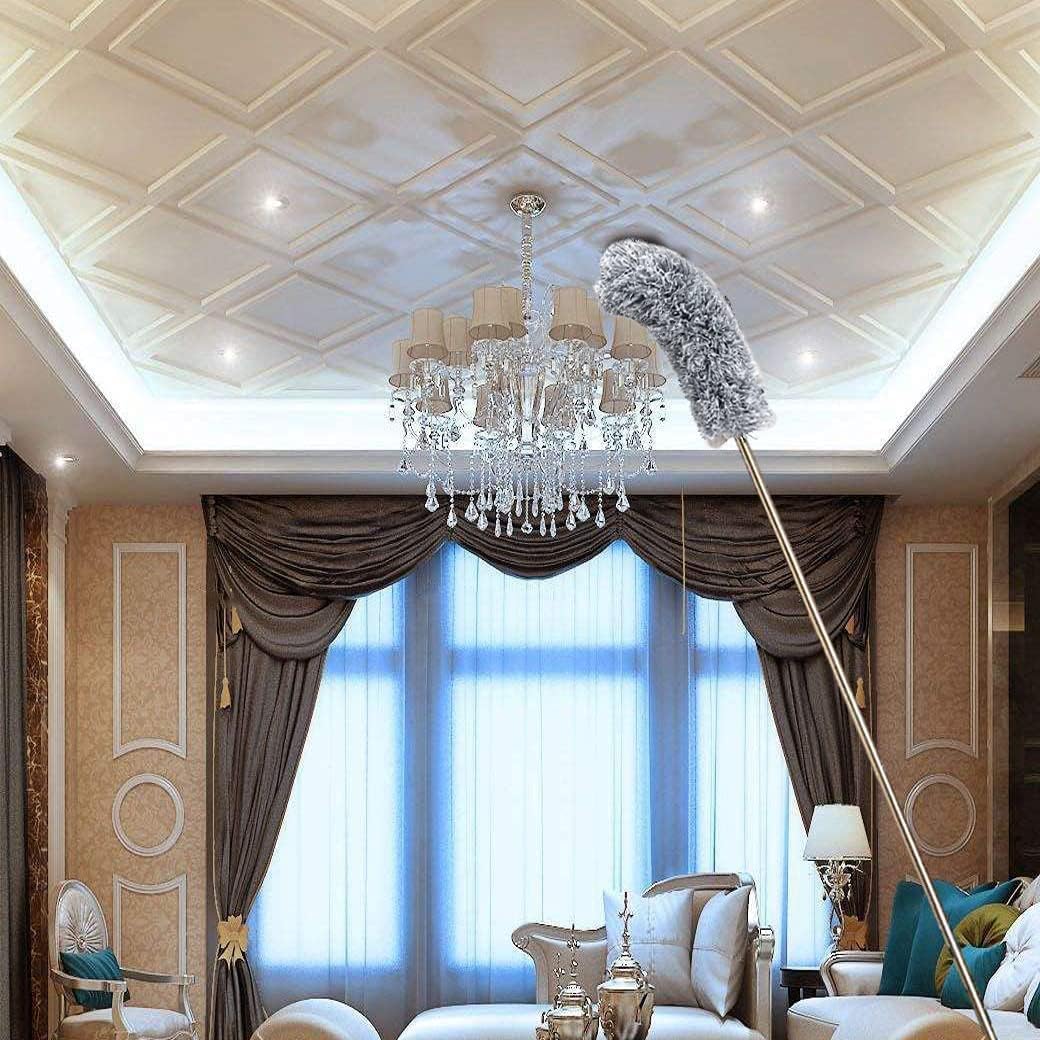 TechLifestyle Extendable Microfiber Feather Duster – 100 Bendable Fan & Ceiling Cleaner with Washable Head