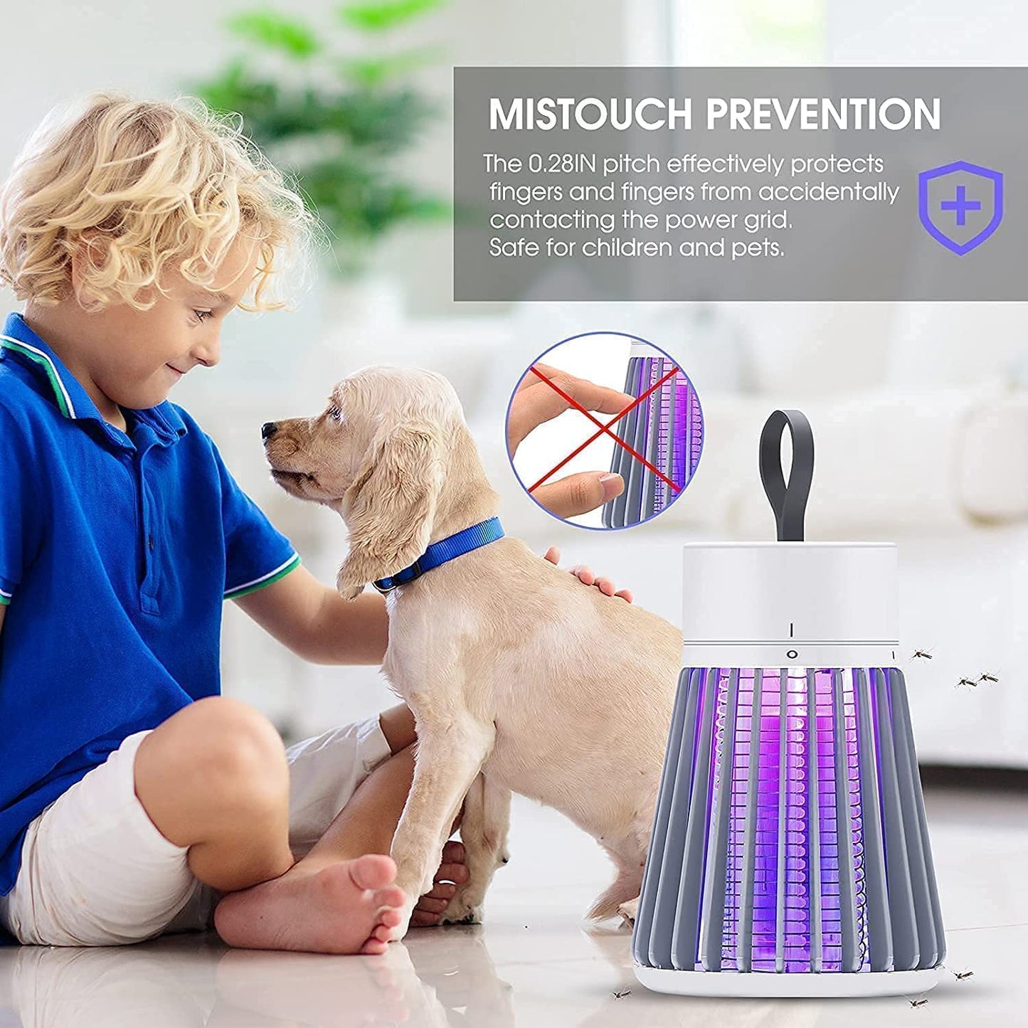 Eco-Friendly LED Mosquito Killer Lamp – USB-Powered Indoor Bug Zapper for Safe, Silent & Chemical-Free Pest Control – Non-Toxic, Energy-Efficient Insect Trap for Home, Office & Bedroom