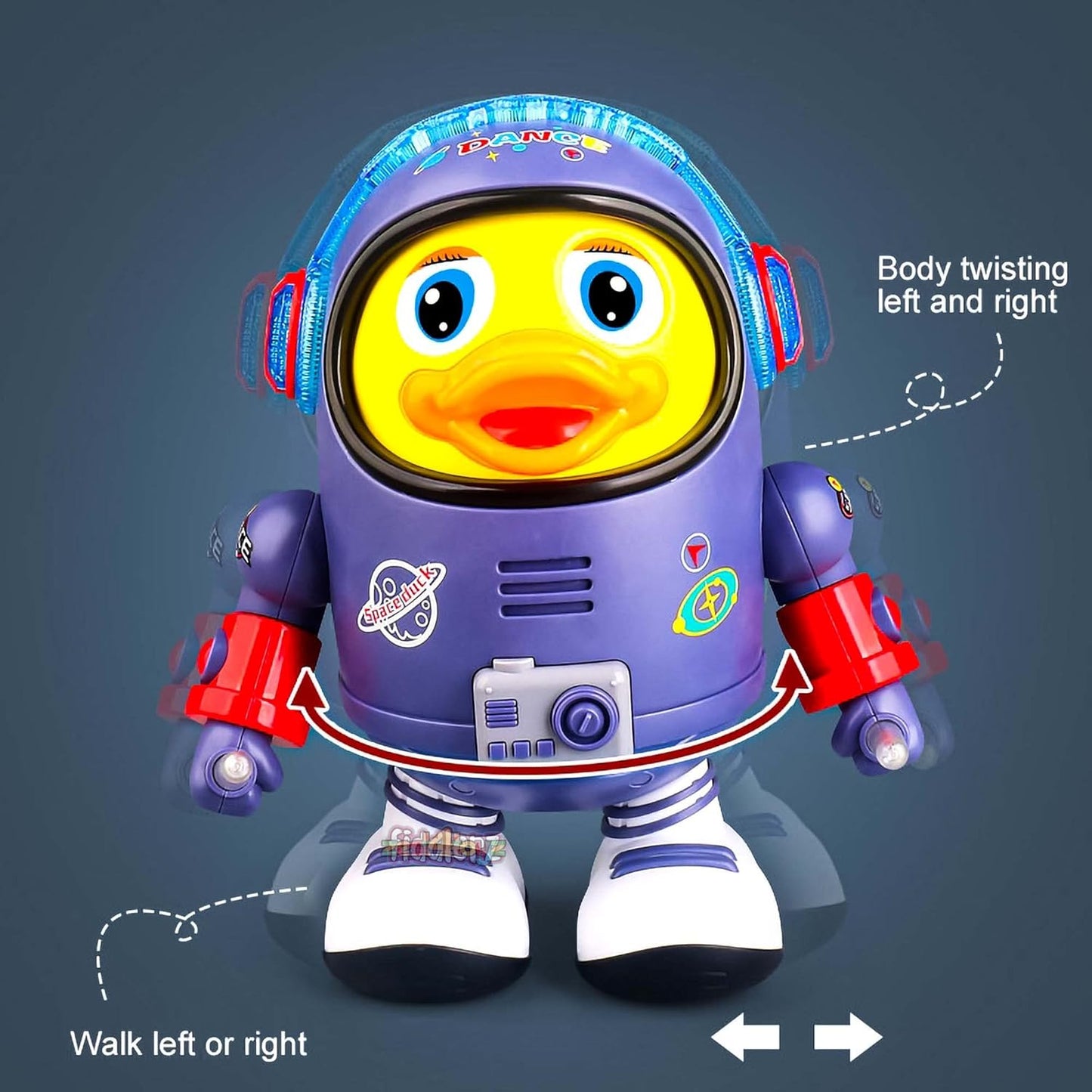 Kids Musical Duck Toy with Light Effects and Automatic Dancing Action