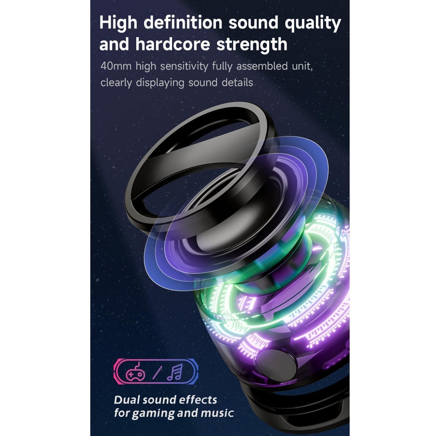 Magnetic Bluetooth Speaker – Mini Portable Wireless Speaker with RGB Lights, 3D Surround Sound, TWS Pairing, Waterproof Design & Phone Stand
