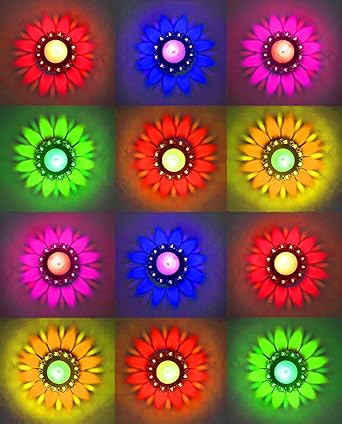 Craft Vatika Diyas for Diwali Decoration  3D Floating (set of 12)
