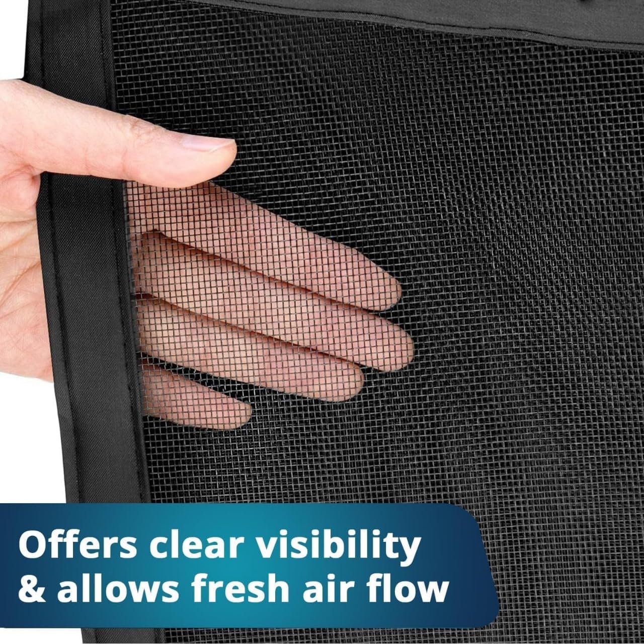 2 pcs Magnetic Polyester Mosquito Net for Door | Auto-Closing Insect Screen | Fly & Mosquito Curtain for All Door Sizes | Hands-Free Mesh Screen (200x100 cm)