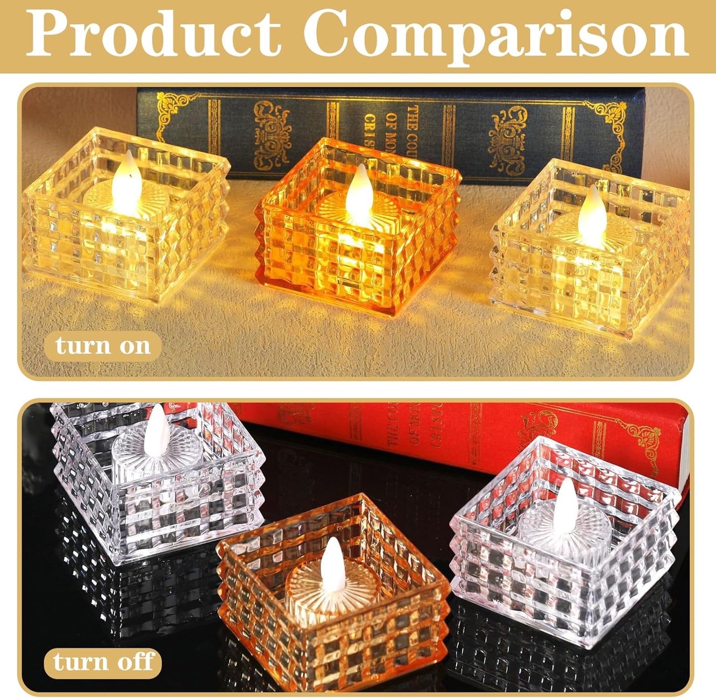 Stylish Cubical Battery-Powered LED Diyas for a Bright Diwali