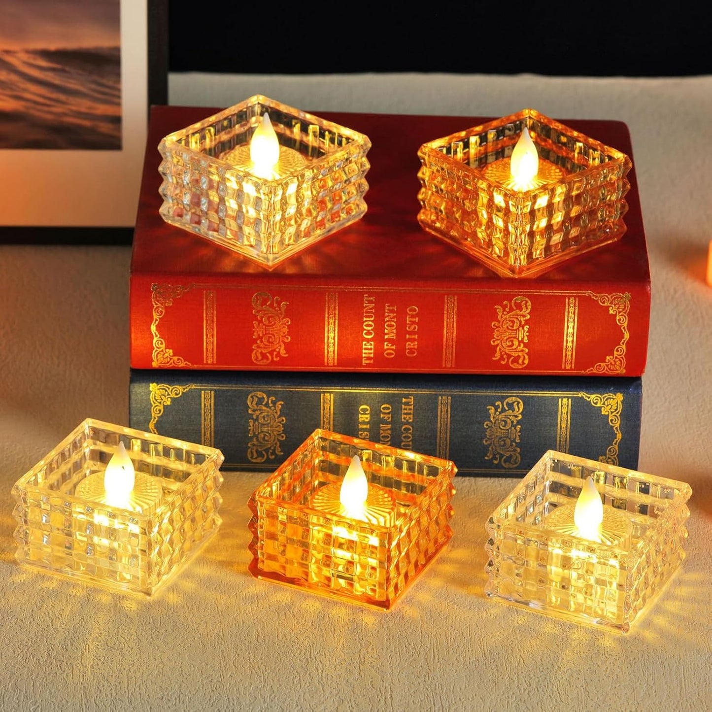 Stylish Cubical Battery-Powered LED Diyas for a Bright Diwali