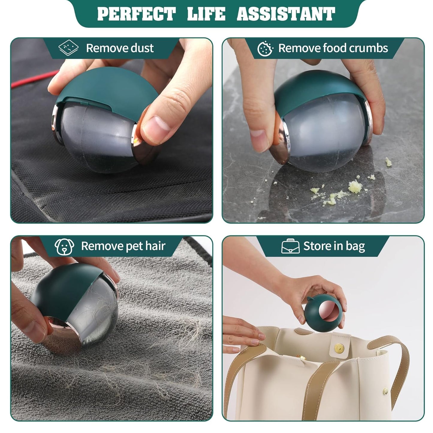 2 pcs Reusable Gel Lint Roller Ball – Washable & Portable Lint Remover for Clothes, Pet Hair, Dust & Fur (Multicolor)