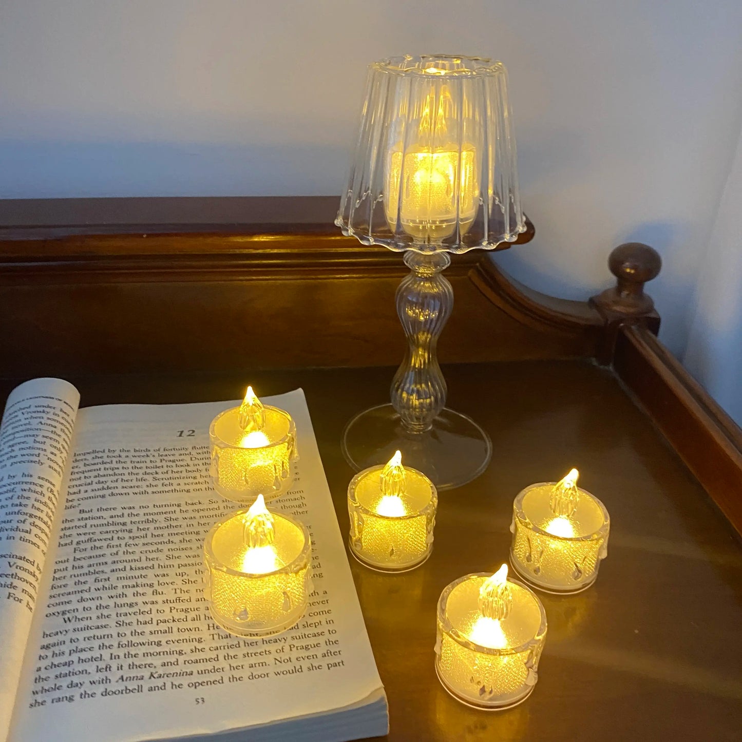 Flameless and Smokeless Decorative Candles Transparent Acrylic